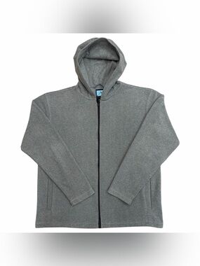 Iceburg Outerwear Mens Gray Fleece Zip Up Hoodie Jacket Size XL